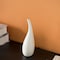 Uniquewise White Contemporary Unique Teardrop Shaped Ceramic Table Vase Flower Holder, 8 Inch QI004367.S - alternate 5